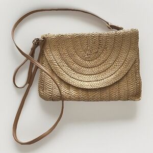 Straw‎ Clutch Purse Convertible Crossbody Boho Vacation